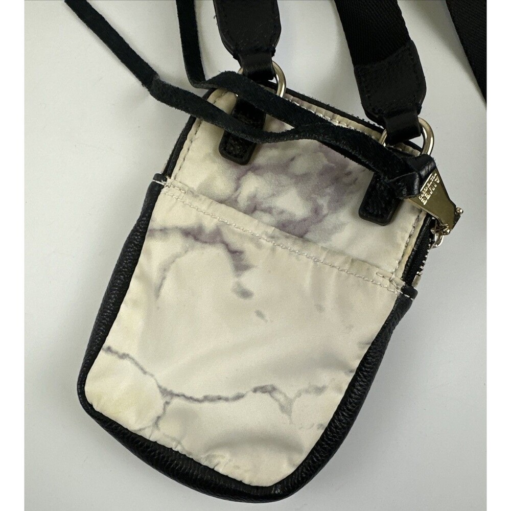 Aimee Kestenberg "Just Saying" Crossbody Marble Print And Black Cosmetic Bag Zip - Picture 6 of 16